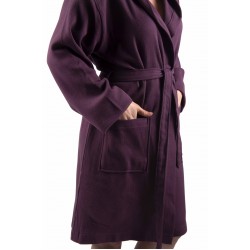 Badjas Paars – Zacht &  Lichtgewicht - Dunne  Met Capuchon – 100% Katoen