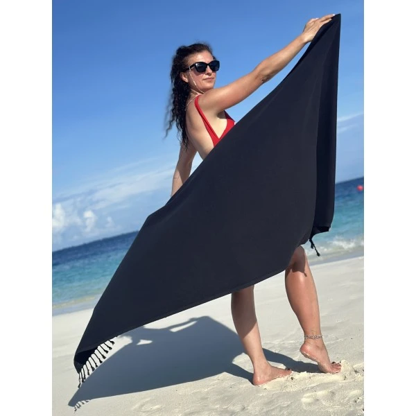 Zomer Must-Have: Extra Grote Hamamdoek van 100% Katoen Zwart
