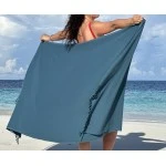 Extra Large Hamamdoek – Voor Strand, Sauna & Meer |95 x 215 cm | Petrolblauw