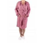 Badjas Roze – Lichte Wafelstructuur  - Dunne Badjas– Met Capuchon – 100% Katoen