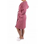 Badjas Roze – Lichte Wafelstructuur  - Dunne Badjas– Met Capuchon – 100% Katoen