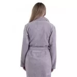 Dames Badjas met ritssluiting van Bamboe, Grijs