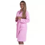 Dames Badjas met ritssluiting van Bamboe, Roze Dames Badjas met ritssluiting van Bamboe, Roze