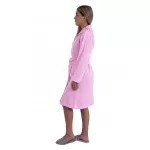 Dames Badjas met ritssluiting van Bamboe, Roze Dames Badjas met ritssluiting van Bamboe, Roze