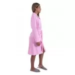 Dames Badjas met ritssluiting van Bamboe, Roze Dames Badjas met ritssluiting van Bamboe, Roze