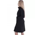 Dames Badjas met ritssluiting van Bamboe, Zwart