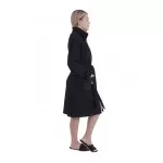 Dames Badjas met ritssluiting van Bamboe, Zwart