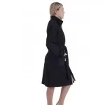 Dames Badjas met ritssluiting van Bamboe, Zwart
