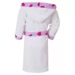 Kinderbadjas , 100% van Katoen Wit Roze