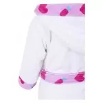 Kinderbadjas , 100% van Katoen Wit Roze