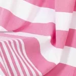 Hamamdoek, Roze Wit  gestript , 95 x 170cm Dun