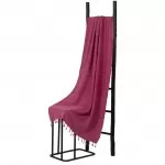 Hamamdoek,Stonewashed,Denim, Rood, 85x165 cm.