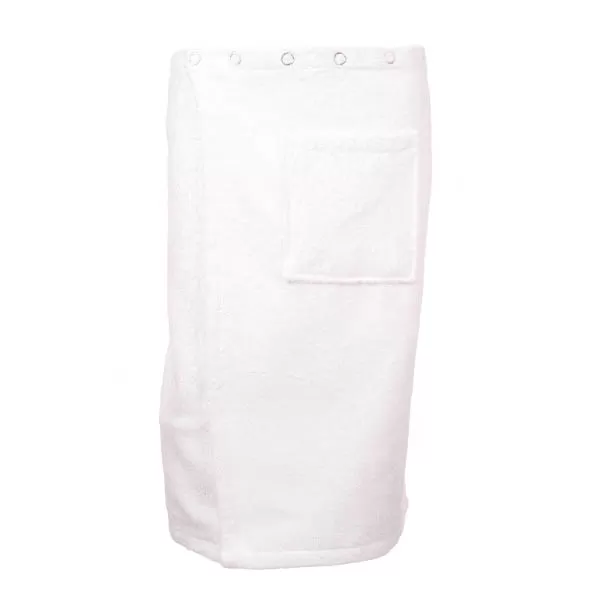 Heren Saunakilt, Bamboe, Wit  65x180 cm