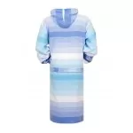 Extra Dun Sauna Badjas Van Katoen , Turquoise  Wit Blauw