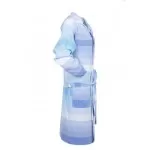 Extra Dun Sauna Badjas Van Katoen , Turquoise  Wit Blauw