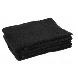 Zwarte Bamboe Handdoek 100x50 cm, 600gr m2 Set van 3 Stuks 