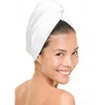 Luxe Haarhanddoeken van Bamboe – Set van 2 | Sauna & Douche | 30x70 cm | Wit
