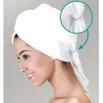 Luxe Haarhanddoeken van Bamboe – Set van 2 | Sauna & Douche | 30x70 cm | Wit