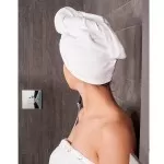 Luxe Haarhanddoeken van Bamboe – Set van 2 | Sauna & Douche | 30x70 cm | Wit