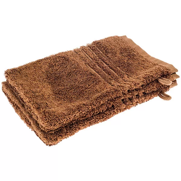 Set van 5 stuks Bamboe Washandjes – Bruin – 16x21 cm