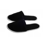 Sauna Slippers BAMBOE  Badstof Dichte Teen Zwart, een maat  38/41